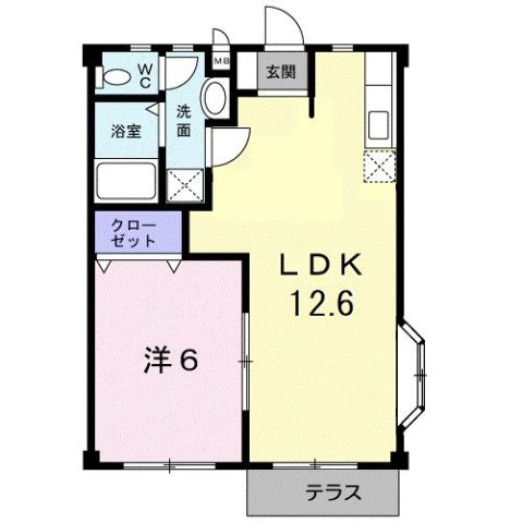 メルクルメＢの間取り