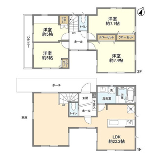 【間取り】 | 荏田北１丁目貸家