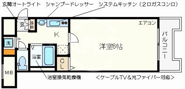 プレサンス難波EASTモダニティの間取り|プレサンス難波EASTモダニティ　開放感ある間取
