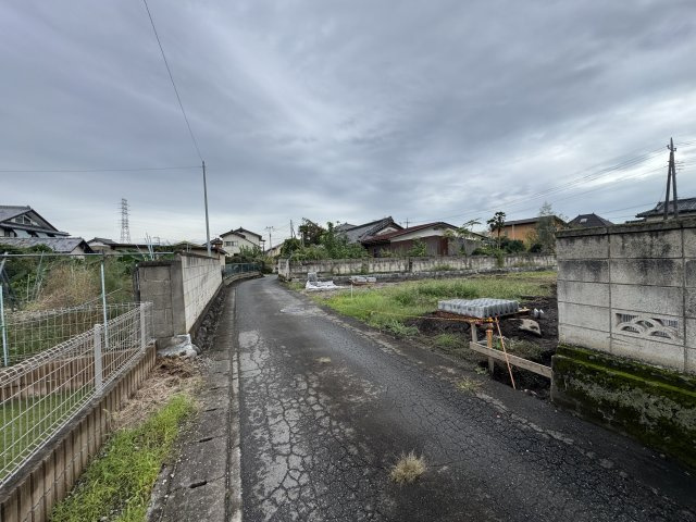 新築　高崎市中尾町　Blooming　Garden　１号棟の前面道路含む現地写真|現地写真　北側接道幅員約3.1ｍ