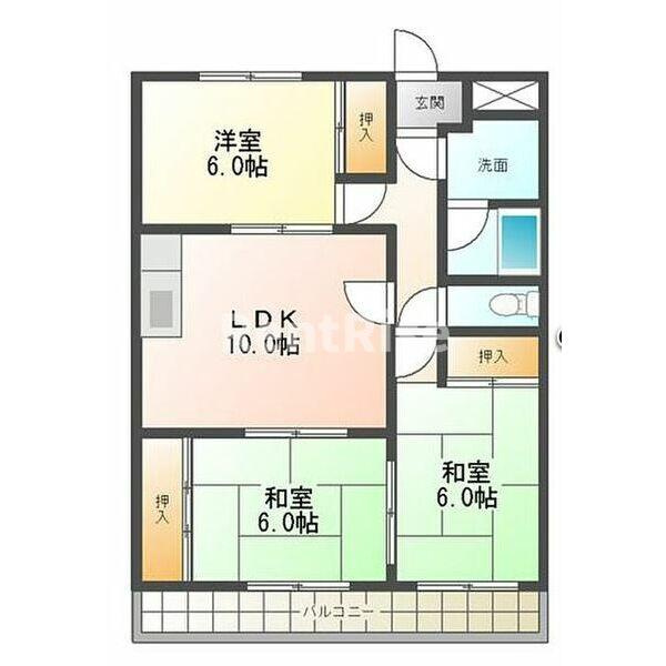 緑ヶ丘角新ビルの間取り