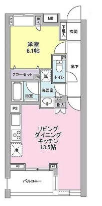 デュエット北千住マキアの間取り|間取りです。