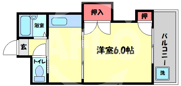 FM Nakazaki Ⅰの間取り|グレイスフル中崎I　開放感ある間取り