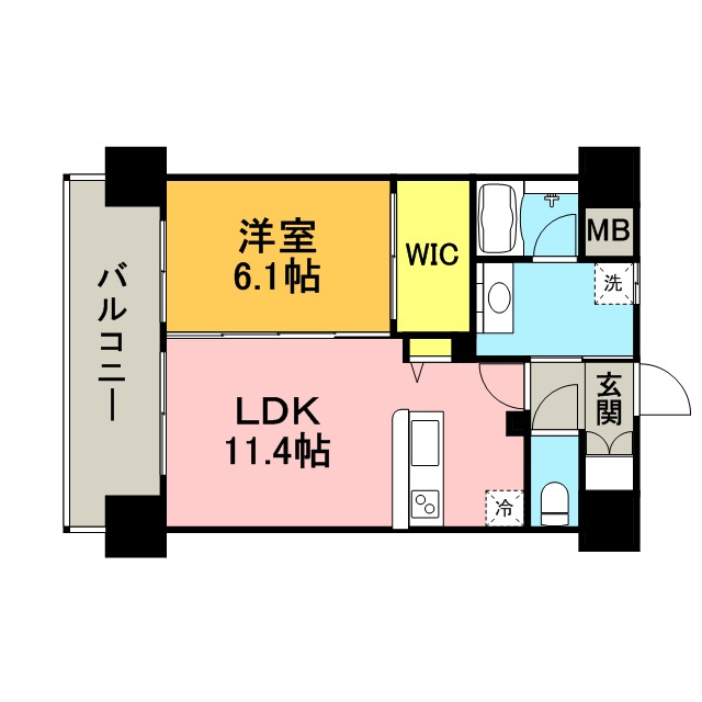 Felice Kurume City（フェリス久留米シティ）【キャッシュバック対象物件】の間取り