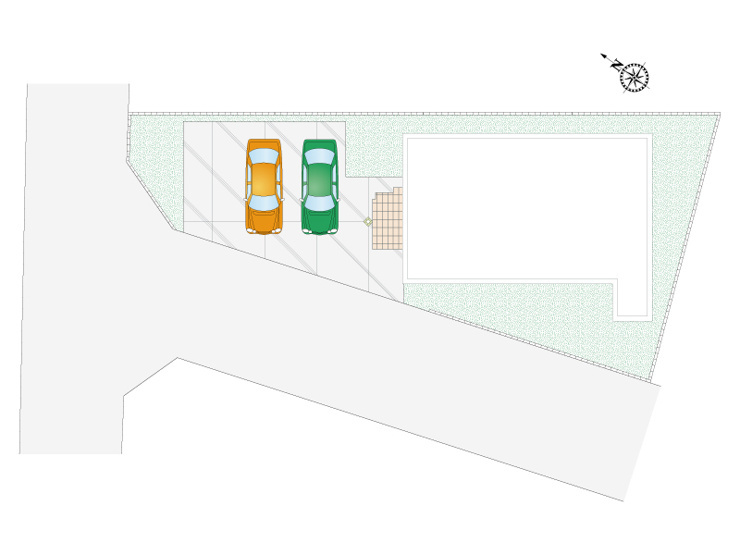 新築　前橋市天川町　1区画の区画図|区画図　北側接道幅員約6.0ｍ