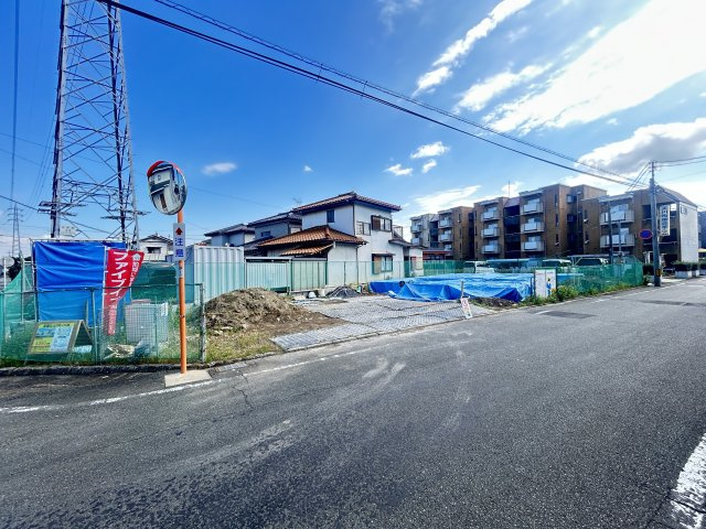 新築　前橋市天川町　1区画の前面道路含む現地写真|現地写真　北側接道幅員約6.0ｍ