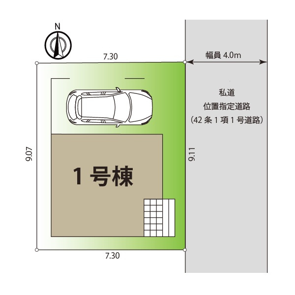 新築｜新座市石神第25の区画図|駐車スペースあり（車種による）