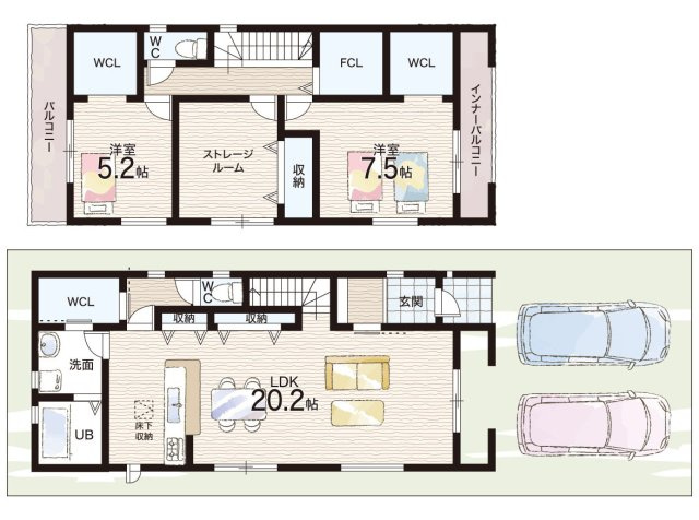 ◆堺市堺区昭和通　第3期　新築一戸建ての間取り|1号地