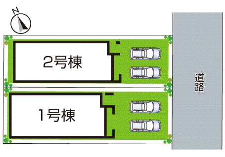 ◆堺市堺区昭和通　第3期　新築一戸建ての区画図|全2区画