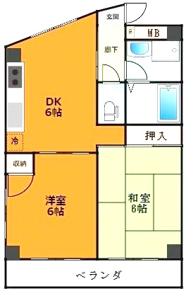 荒川区荒川３丁目の賃貸マンションの間取り