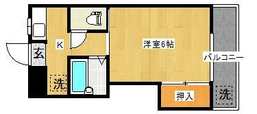 宮﨑コーポの間取り|１Kの間取りです