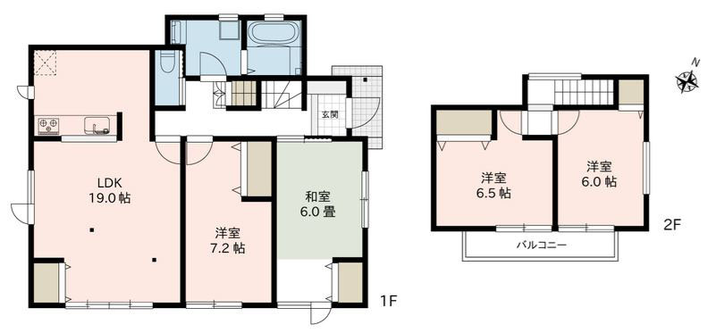 佐久市原の間取り|水廻りがまとまっているので家事導線が短く、家事がしやすそうな間取です！