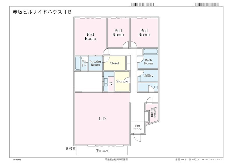 赤坂ヒルサイドハウスⅡの間取り