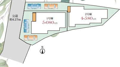池田市旭丘　第1期　新築一戸建ての区画図|全2区画