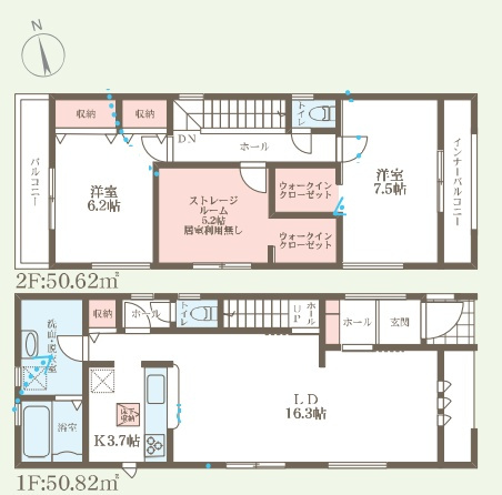 堺市堺区昭和通　第3期　新築一戸建ての間取り|2号地
