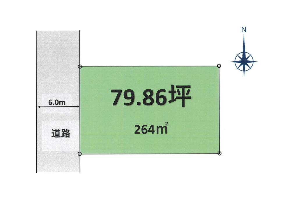 栃木市吹上町　売土地　79.86坪の土地図