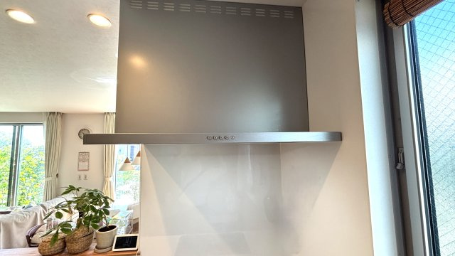 薄型レンジフードが採用されています。