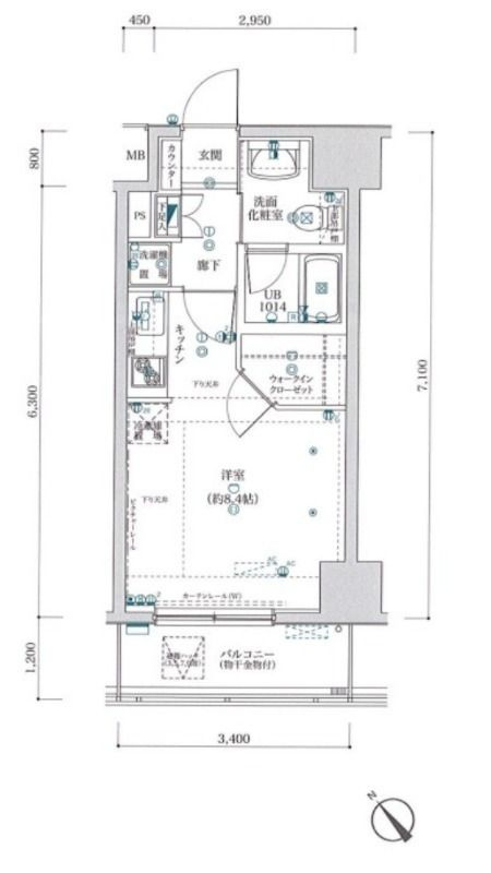 スパシエ国立矢川ステーションプラザの間取り