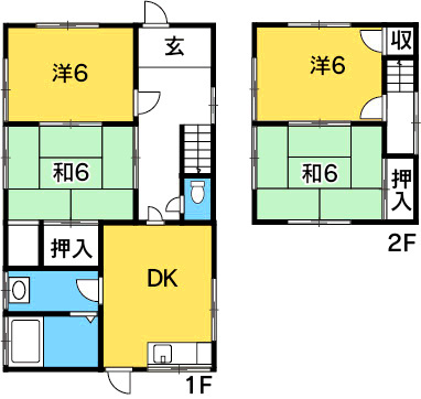 北島江尻戸建の間取り