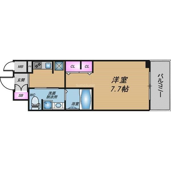 アドバンス大阪ドーム前の間取り