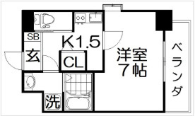 リデア南堀江の間取り