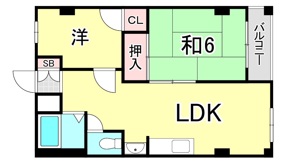 甲子園第二コーポラスの玄関