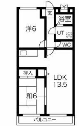 ハーモニーマンションD棟の間取り