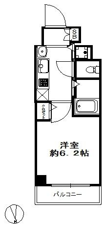 スワンズシティ南森町の間取り