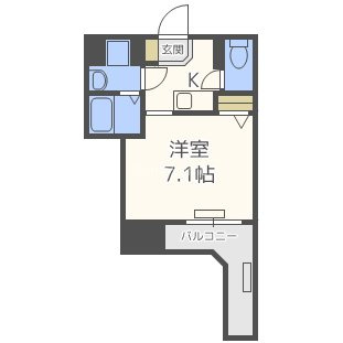 プランドール大手前レジデンスの間取り