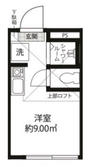 Studio Apartment 東池袋の間取り