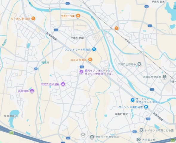 ★甲賀市甲南町竜法師　新築一戸建ての地図