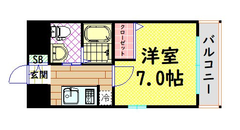 【間取り】 | レオンコンフォート難波西