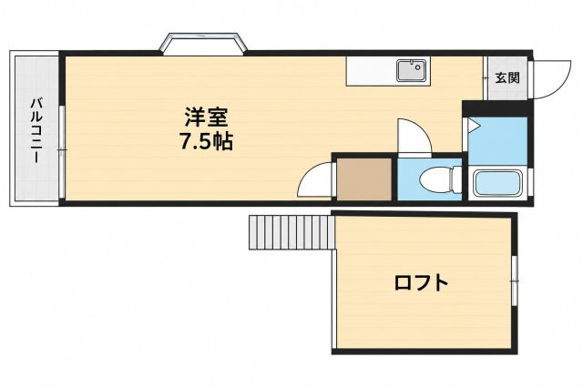 太宰府市朱雀２丁目のアパートの間取り