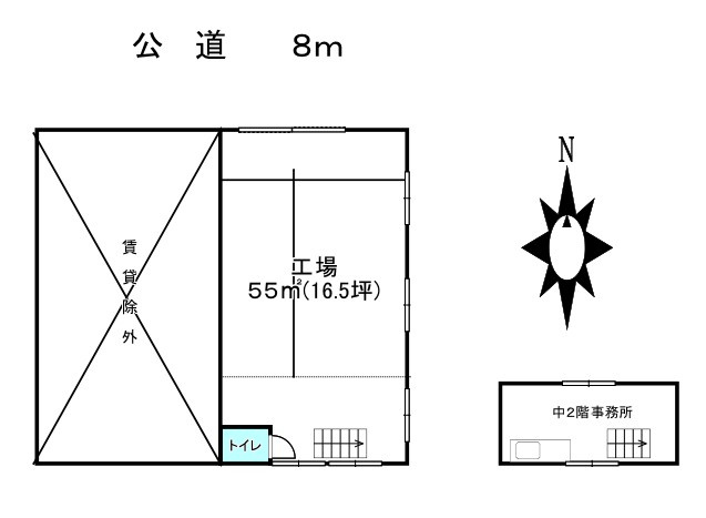 フルカワ久々知西町貸工場東側