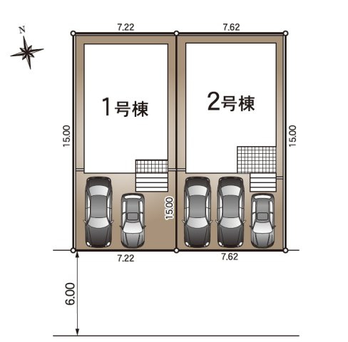【区画図】 | 名古屋市港区東茶屋１丁目675-5『仲介料無料』新築戸建て | 2号棟