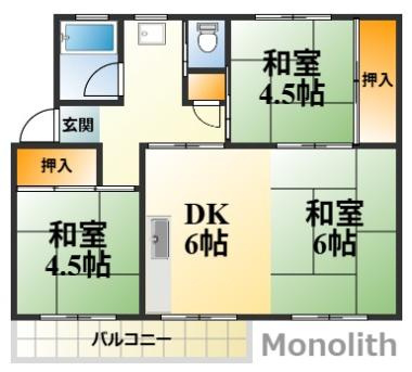 泉北桃山台第二団地38号棟の間取り