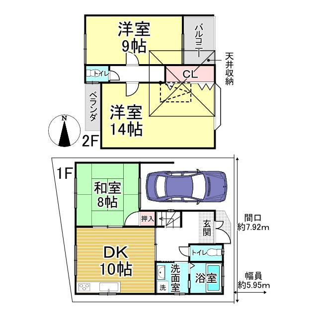 下鴨東高木町 中古戸建の間取り