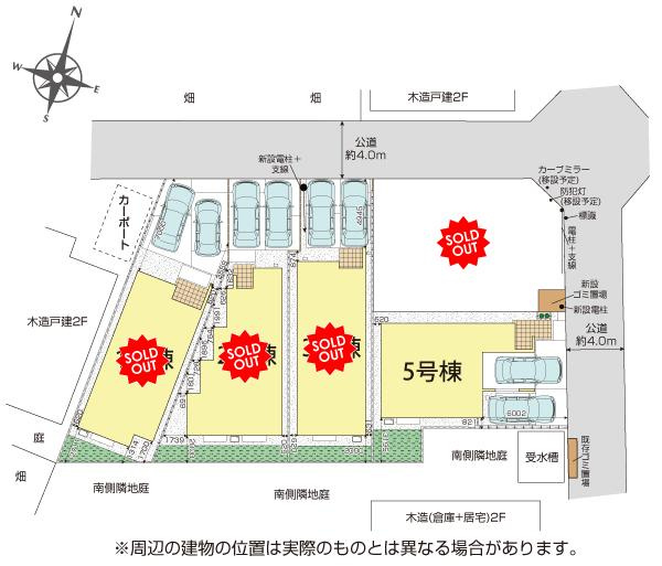 ふじみ野市西原１丁目の新築一戸建の区画図|お車は並列で２台駐車できますので、セカンドカーやお客さま用のお車も出し入れが楽々です。