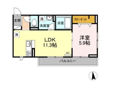 【間取り】 | LupinusB棟(ルピナスビートウ)
