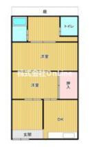 【間取り】 | 恩智中町2丁目貸家