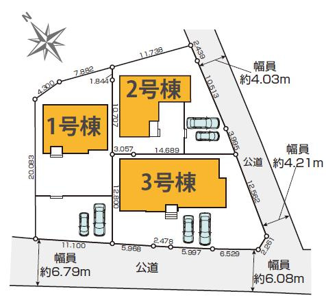 水戸市内原町1期　新築戸建　1号棟の区画図