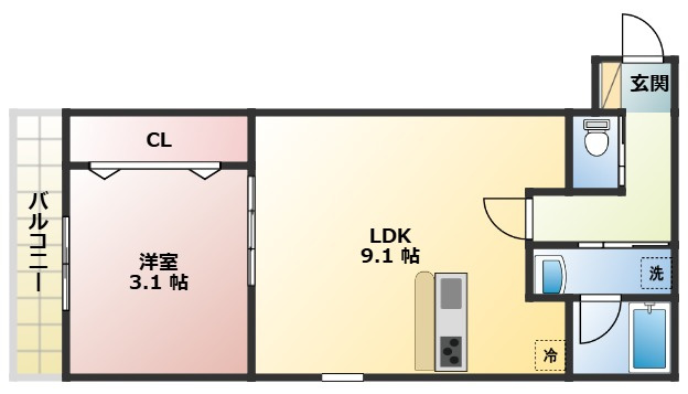 SQUARE志賀本通の間取り