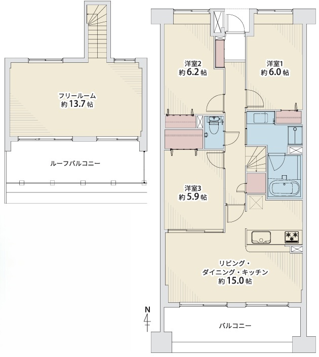 ネオステージ南仙台の間取り