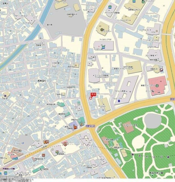 メインステージ西新宿の地図