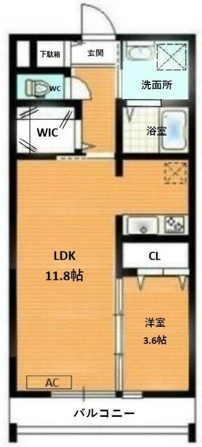 草加市青柳６丁目の賃貸マンションの間取り