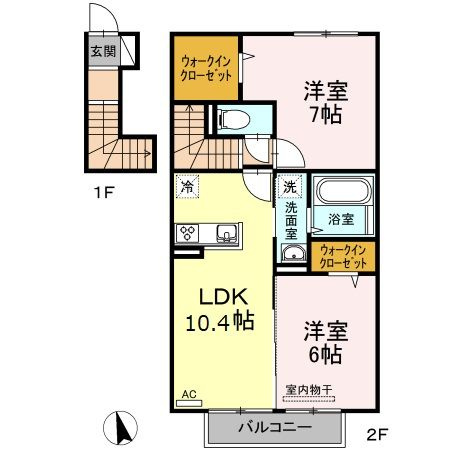 ラウレア福田　A棟　A棟の間取り