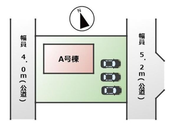 壬生町緑町1丁目　A号棟の区画図