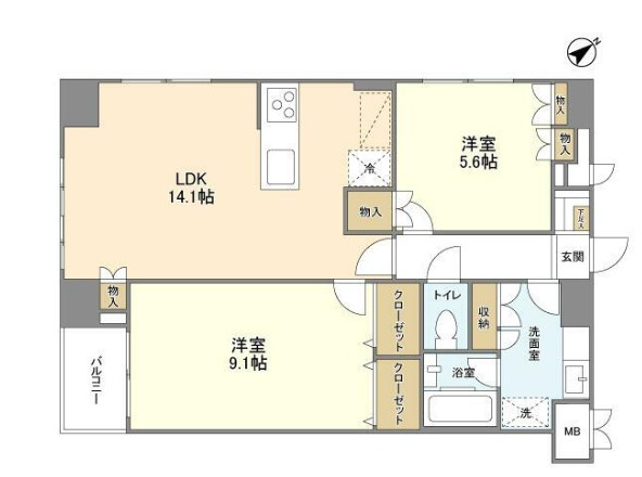 文京区湯島１丁目の賃貸マンションの間取り