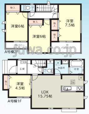 【新築分譲住宅】川越市南田島の間取り