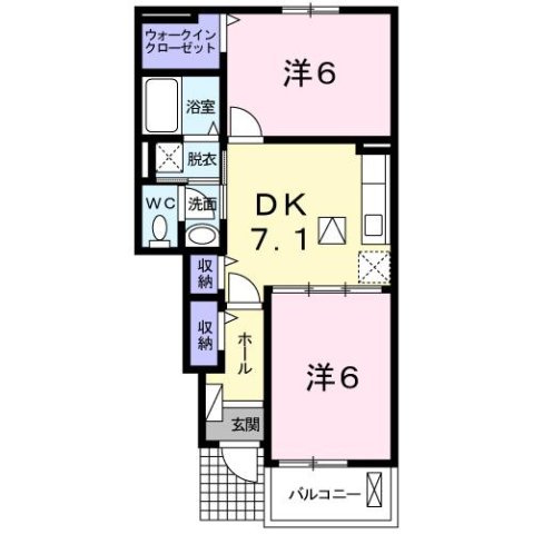 Ｄｏｌｃｅ　Ｖｉｔａ　７８の間取り